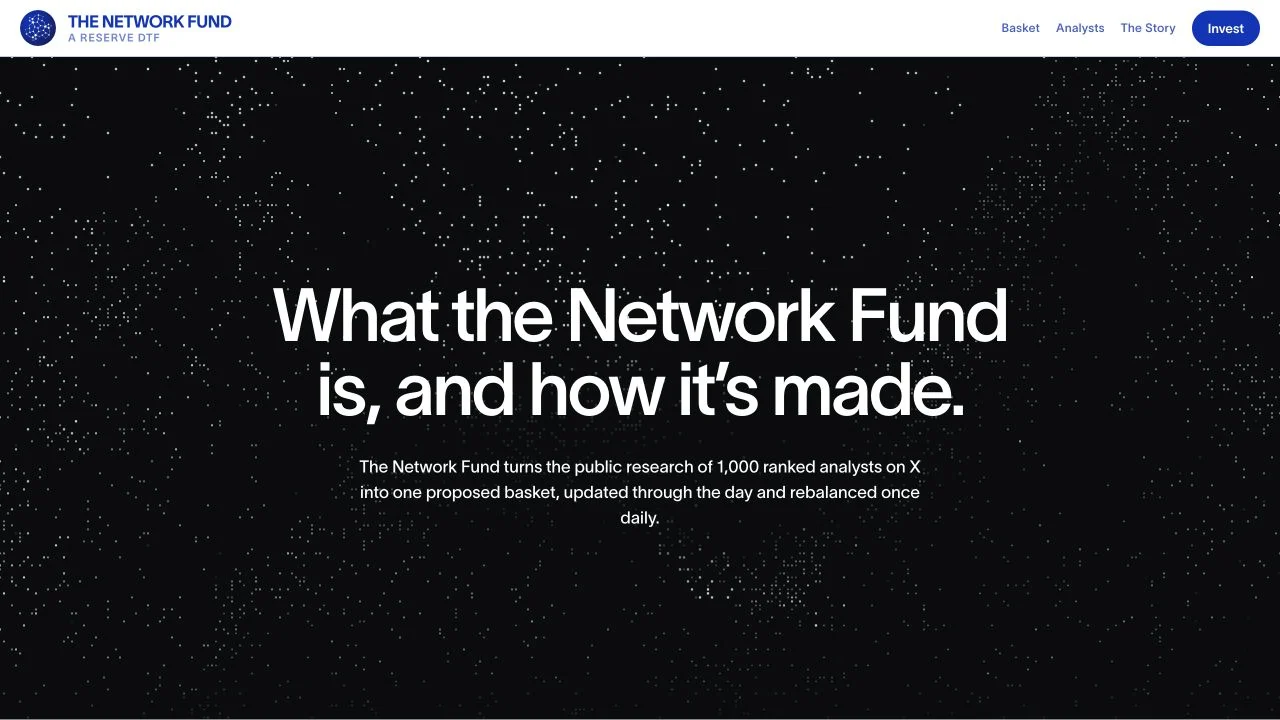 Saved prototype view: The Story page and its animated network backdrop