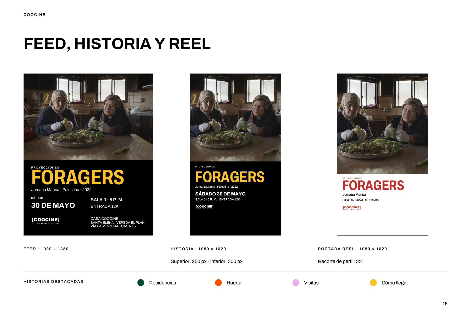 El mismo anuncio se recompone para una publicación, una historia y una portada de reel, teniendo en cuenta la interfaz y los recortes del perfil.