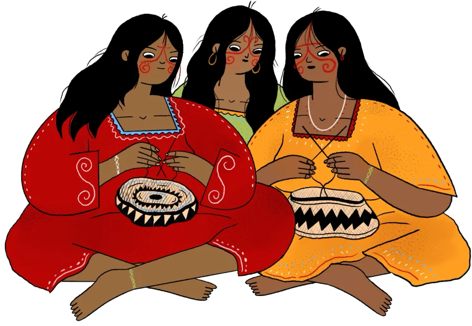 Wayuu weavers, for the Canva Represents Colombia collection