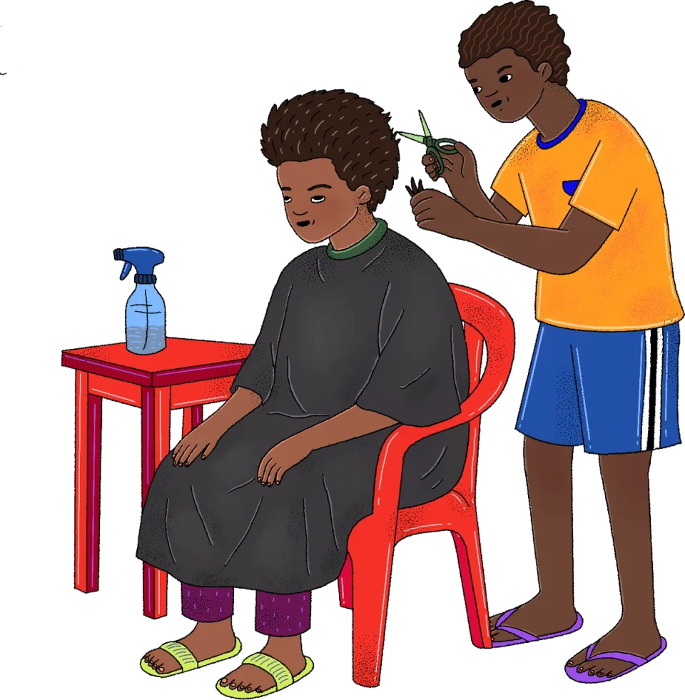 Street Haircut, from the Canva Represents Colombia collection