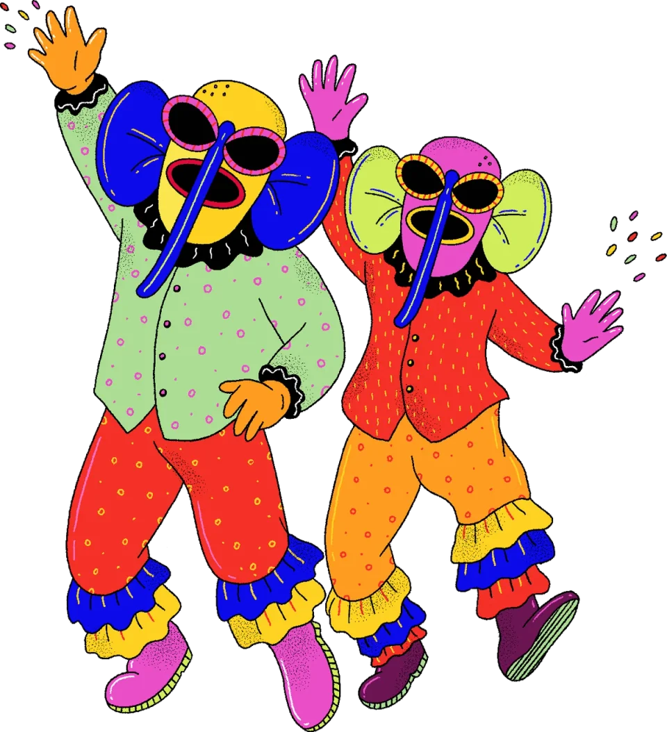 Barranquilla Carnival Dancers, from the Canva Represents Colombia collection