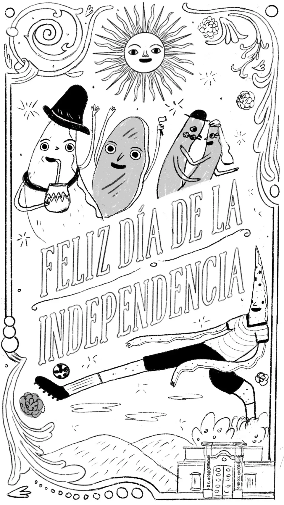 Argentina: the line drawing of the Mass Snap